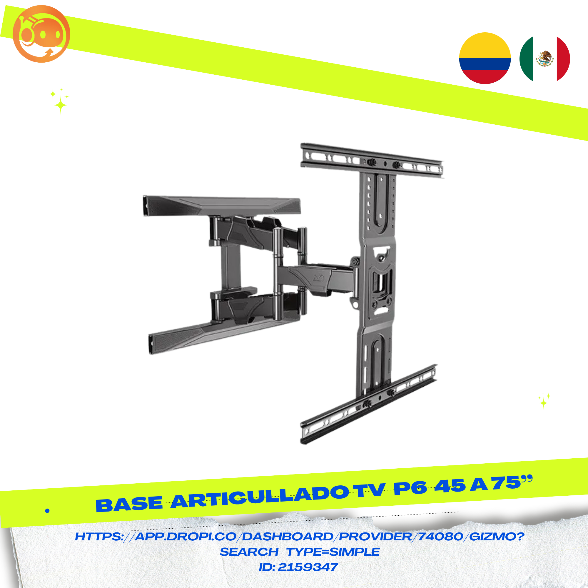 Base Soporte TV P6 45 a 75¨